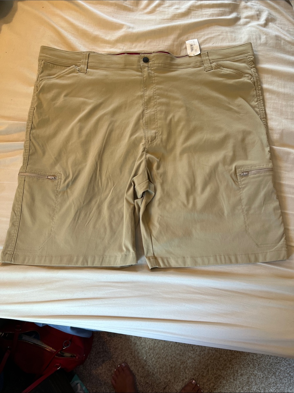 Khaki Shorts, stretchy waistband, lightweight stretchy fabric